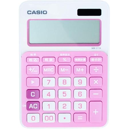 Amazon Casio カシオ カラフル電卓 ミニジャストタイプ 10桁 Mw C11a メーカーr品 ピンク ビジネス電卓 文房具 オフィス用品