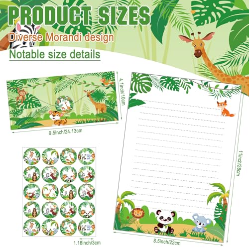 Image of Taobary 160 Pack Stationery Paper Set,safari Animal,8.5 X 11 Inch