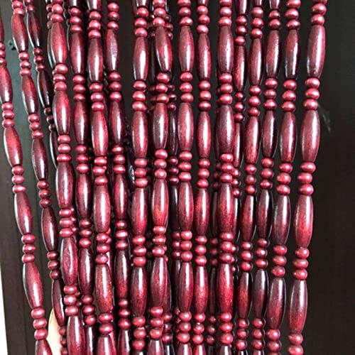 Rideaux de perles en bois pour porte et séparation de couloir rustique sur mesure 130x240cm - 2