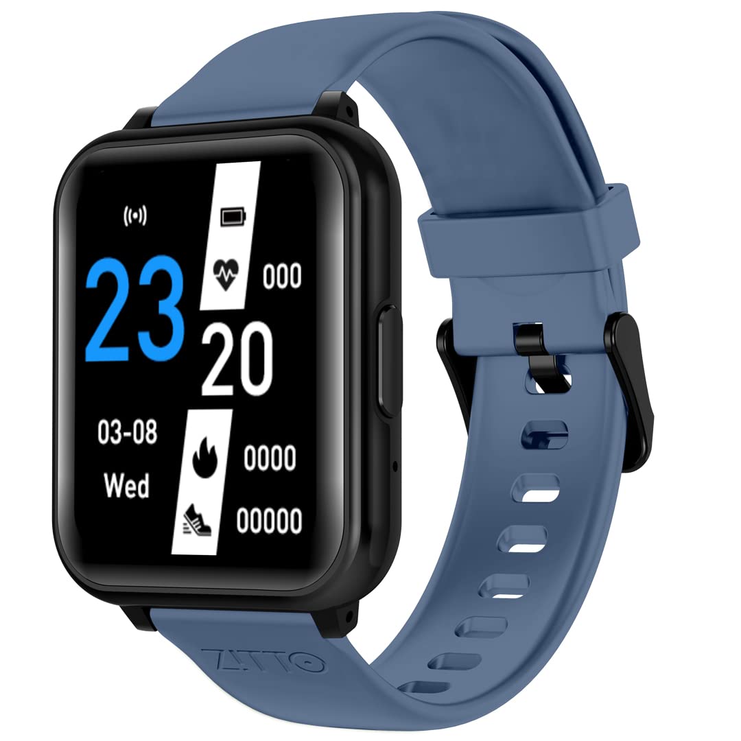 smartwatch bluetooth con funzioni fitness e intercambiabili cinghie blu