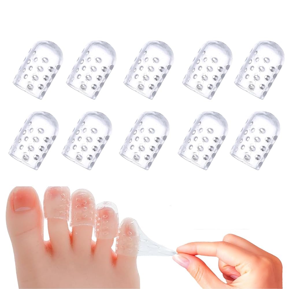Silicone Anti Friction Toe Protectors Women,Gel Toe Separators Breathable Little Toe Covers for Men and Women, Toe Sleeves for Ingrown Toenails, Corns