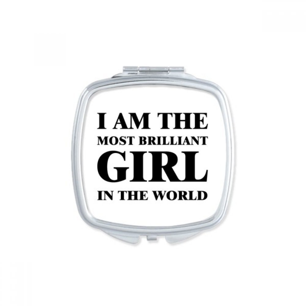 Miroir de poche à la main cadeau mignon fille miroir carré maquillage