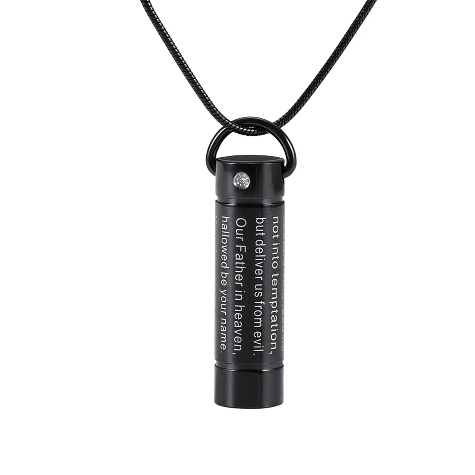 Pendentif urne funéraire cylindrique pour sceller les cendres sans fuite