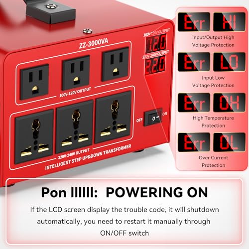 Olteanp OLTEANP-3000VA 3000 Watt Voltage Converter Auto Transformer Heavy Duty Step Up/Down Power Converter 220V To 110V thumb #2