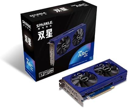 WEELIAO Sparkle Intel Arc A380 Twin, 6GB GDDR6 with Short Bracket LowProfile, Dual Fan, Dual Slot, 1 HDMI, 2 Mini DisplayPort, SA380T 6G