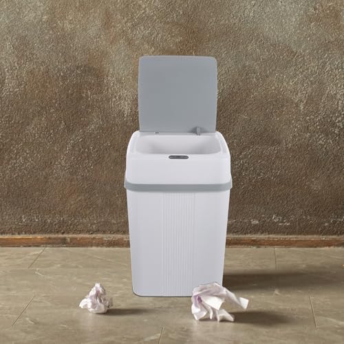 Bote de basura inteligente de 12 l con tapa sensor miniatura 5