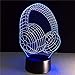 Produktbild Neu 3d led acryl kopfhörer 3d led illusion usb rgb nachtlicht schreibtischlampe wohnkultur urlaub geschenk kopfhörer design