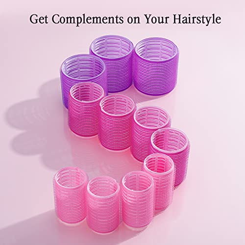 Bestienoly Hair Rollers For Long Hair, 29Pcs Velcro Rollers For Hair, Rollers Hair Curlers Jumbo Large Hair Roller Sets With Duckbill Clips And Comb, 3 Sizes Self Grip Hair Rollers For Long Medium Short Thick Fine Thin Hair Diy Hair Styles #TOP6