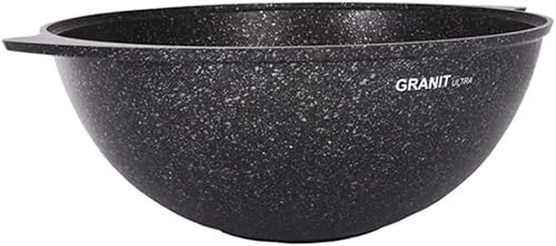 Miniatura 3 de Wok Kazan - Olla de cocina de aluminio Granit Ultra antiadherente Kazan para hacer pilaf con tapa, utensilios de cocina para campamento, horno