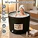 Portable Bath Tub for Adults - Large 88 Gal Foldable Soaking Bathtub for Hot SPA and Ice Bath, Ideal for Fast Muscle Recovery, Cold Water Therapy - No Installation (Ice/Hot Universal)