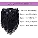 Curly Clip In Extension Human Hair 3C 4A Kinky Curly Clip Ins Full Head for Black Women Brazilian Remy Human Hair Natural Color 8Pcs with18clips 120g/Set (14 inch, curly wave)