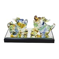 Amazon.co.jp: 手作りガラス細工 風水 開運 縁起 貔貅(ひきゅう) 色彩
