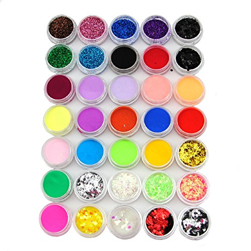 Acrylic Nail Kit Pink Clear White Acrylic Powder and Liquid Set False Nail Tips Acrylic Brush Manicure Set for Nails