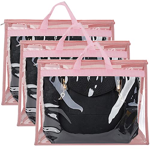 Outgeek Aufbewahrungstasche für Geldbörsen, Organisation, Geldbörse, Staubbeutel, Organizer, transparenter Kunststoff, leicht, schützend, wasserdicht, 3 Stück Cover
