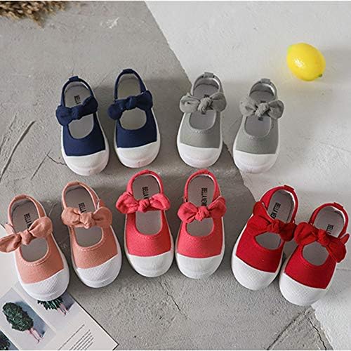 BININBOX Kid Girls Bowknot Canvas Shoes Soft Sole Ballet Dancing Shoes Review | Image 5