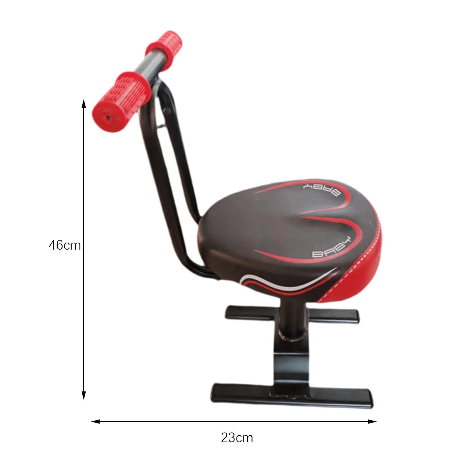 Milageto Seggiolino Bambino per Bicicletta con Recinzione di Braccioli Imbottiti Schienale Confortevole Materiali Solidi Montaggio Semplice Adatto a
