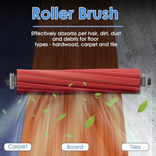 Image of (13 Pack) QRevo S Replacement Parts Compatible with Roborock Qrevo S, Qrevo Pro, Qrevo MaxV, QRevo Plus Robot Vacuum, 1 Roller Brush, 4 Black Side Brushes, 3 Dust Bags, 3 HEPA Filters, 2 Mop Pads