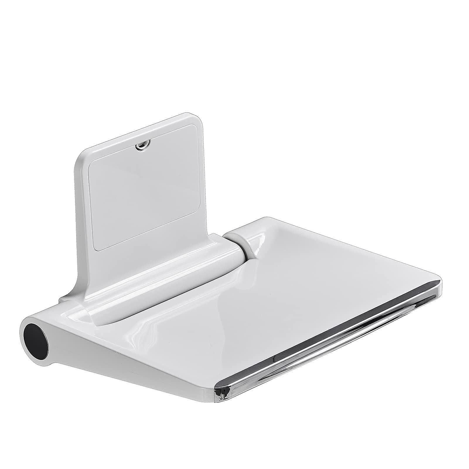 shower stool Bath Fold Down Shower Seat Compact Folding Bench for Adults Seniors Wall Mounted Stainless Steel Bracket folding