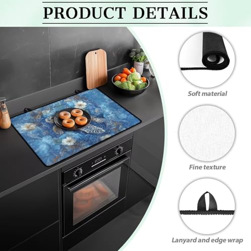Image of Moutain Sun Set Extra Large Silicone Stove Cover Mat 30 x 21 Inches Square Stove Cover Glass Countertop Gas Burners Protector Large Dish Drying Pad for Kitchen