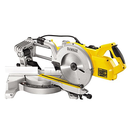 Dewalt 250 mm Paneelsäge DWS778 (1.850 Watt, Gehrungseinstellung 50° links u. rechts, 85 mm max. Schnitttiefe, Sägeblattmasse 250 x 30 mm, Neigungseinstellung 48° links, Alu-Druckguss Sägetisch)