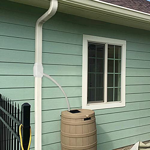 Prestantious Gutter Downspout Diverter Fits for 2"x3" Standard Downspout, Rainwater Collection System with Adjustable Valve, Rainwater Diverter to Direct Water into Rain Barrel, 4ft. 1-1/4” Hose