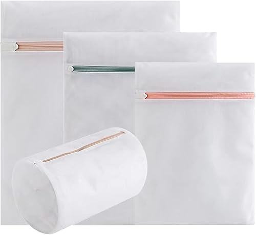 Xducom Bolsas de lavanderĂa de malla para delicados, juego de 4 bolsas de lencerĂa para lavar delicados, bolsa delicada para lavadora, brasieres, Xducom Bolsas de lavanderĂa de malla para delicados, juego de 4 bolsas de lencerĂa para lavar delicados, bolsa delicada para lavadora, brasieres,