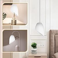 Vista 5 de Luxshiny Pantalla de lámpara de plástico de 5 piezas: cubierta de pantalla de herradura de repuesto para lámpara de pie de múltiples cabezales