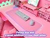 Mousepad gaming RGB JMIYAV rosa, 31.5x12 pulgadas, PC XL grande extendido con luz LED, base de goma antideslizante, mousepad lindo para computadora, accesorios de escritorio, setup gaming 6