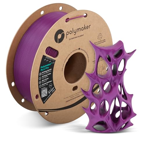 Image of Polymaker PLA Pro 3D Printing Filament Metallic Plum 1.75mm 1KG, High-Impact Tough PLA, Fast Printing up to 300mm /s, High Speed New Formula, Easy to Print on Most FDM Printers, No Enclosure Required