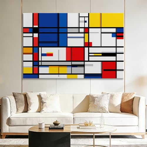 Tableau decoration murale blanc salon moderne abstrait