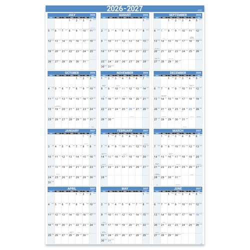2026-2027 Wall Calendar - 2026-2027 Yearly Wall Calendar, July 2026 - June 2027, Calendar 26-27, 34.8