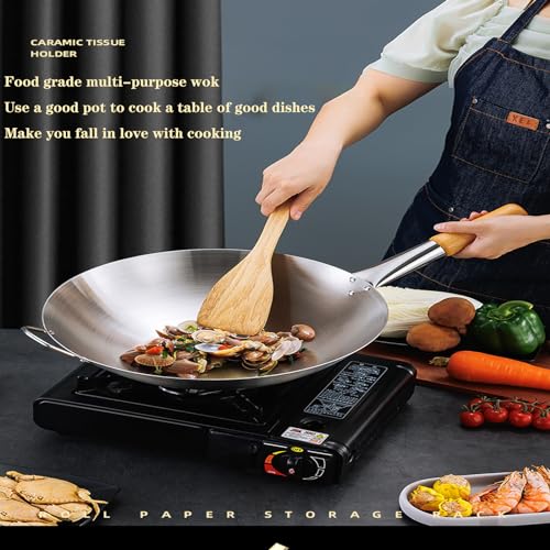 Wok de Acero Inoxidable Antiadherente 30 cm miniatura 2