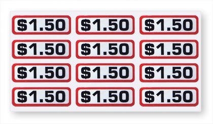 $1.50 Coin Slide Decals