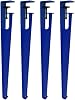 Adjustable Coffee Table Legs Set of 4 Metal Workbench Support Legs Replacement Legs for Tables Dark Blue 71cm 28in