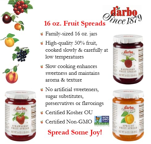 d'arbo All Natural Fruit Spread, Raspberry, 16 Ounce - Thumbnail 5