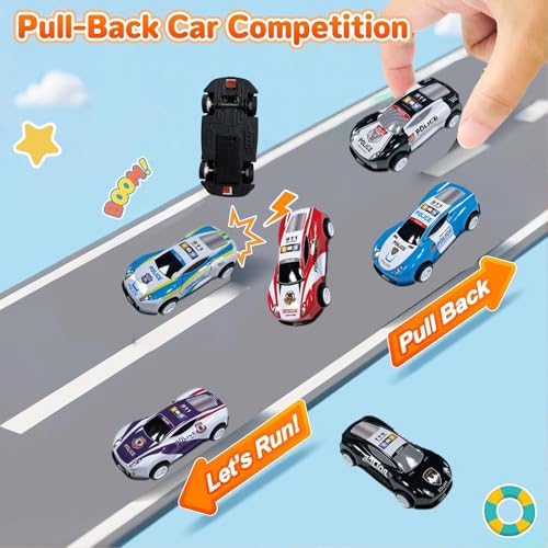 12Pcs Mini Pull Back Cars – Party Bag Fillers for Kids, Mini Toy Cars for Boys & Girls, Christmas Partys Favours & Stocking Fillers Birthday Party Bags for 3-5 Year Old Toddlers (Style B) - Image 4