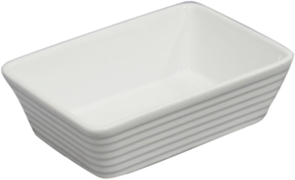 D&H 303066 Heat Resistant Gratin Dish, Elecvaker, 7.1 inches (18 cm), White, Set of 6