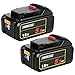 Price comparison product image Powarobor 2 Pack 18V 5.5Ah DCB184 Lithium-Ion Replacement Battery for Dewalt 18V XR Power Tools compatible with DCB180 DCB182 DCB183 DCB200 DCB201