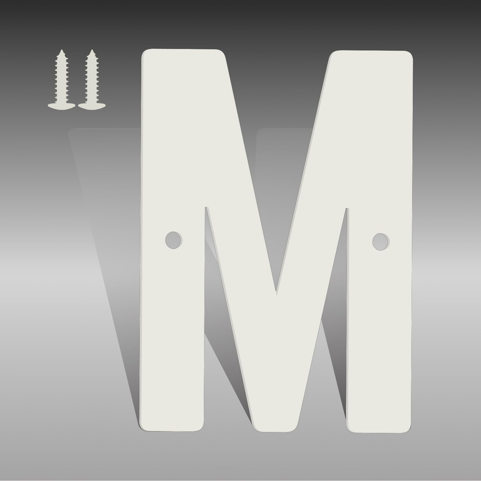 24 Inch White Metal Letters, Modern House Numbers for Outside, White Door Mailbox Numbers, Metal House Address Letter and Number for Office Apartment