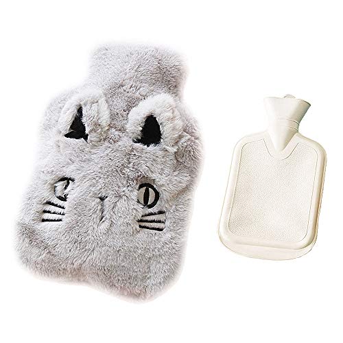 Purple Hot Water Bottle Borsa dell'Acqua Calda, Morbida Copertura, in Finta Pelliccia, Grande, 2 l (Viola), Plastica