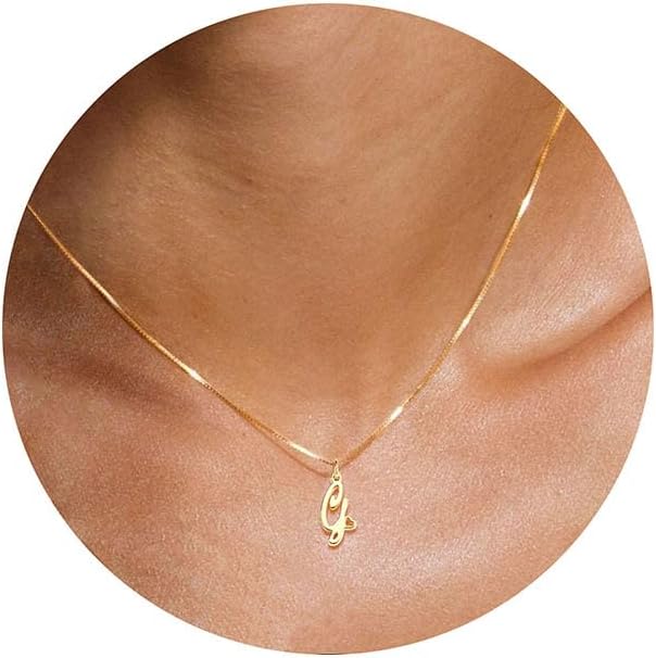 Btysun Initial Necklaces for Women, Dainty Gold Initial Necklace 14K Plated Letter Necklaces for Teen s Tiny A-Z Pendant Choker Necklace Name Jewelry