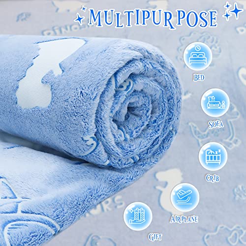 Blanket Dinosaur Soft Lightweight Blanket Blue Blanket Throw Kids #TOP3