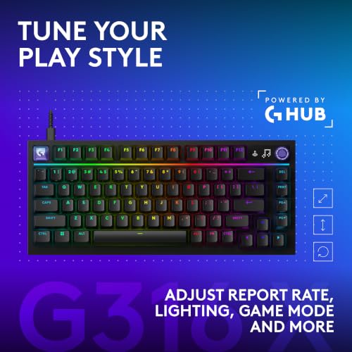 Logitech G316 X 75 Gaming Keyboard, Tactile Switches - Black - image 9