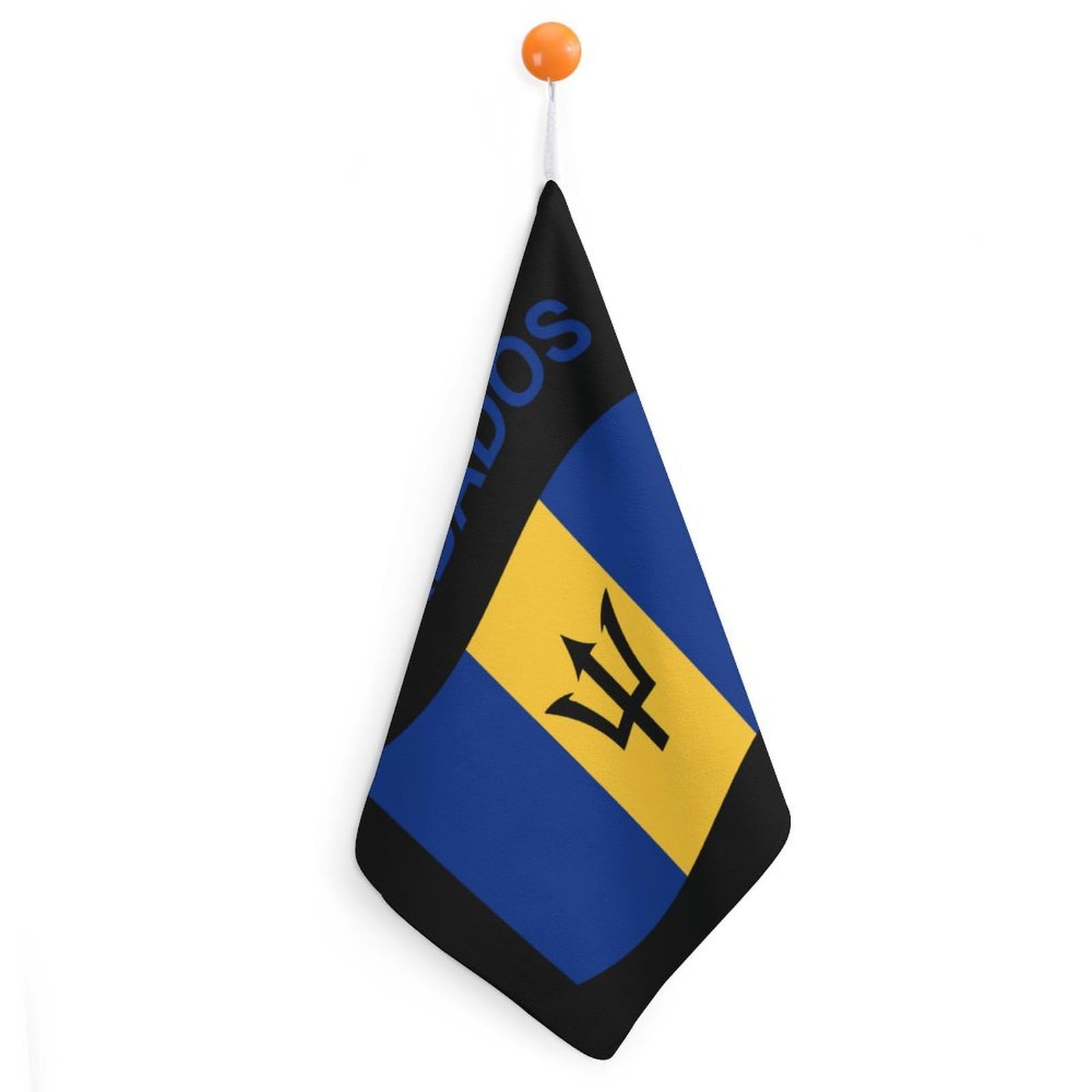 TXFBTRFSA Flag of Barbados Hand Towels with Hanging Loop Kitchen Towel Handkerchiefs Cleaning Cloths