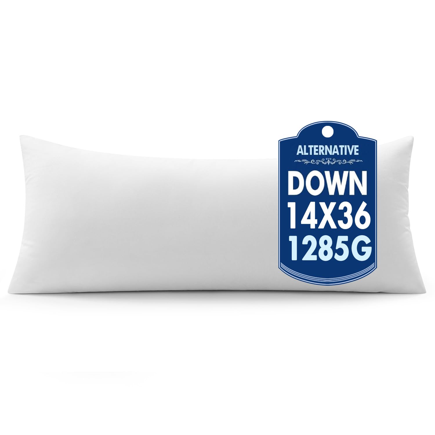 MIULEE 14x36 Down Alternative Pillow Insert Decorative Throw Pillow 14 x 36 Inch Body Bed Sleeping Ultra Soft