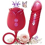 2025 New Realistic Adult for Women Today Silent Thrusting Stimulation with Strong Suction Cup for Hands Free Play for Women Pleasure M1721W Base (Red4)