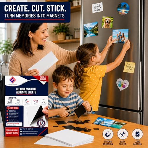 Hojas magnéticas autoadhesivas de calidad premium hechas con imanes flexibles de larga duración 5