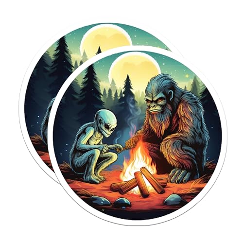 Imán decorativo Bigfoot Alien 2 pack 5 pulgadas miniatura 1