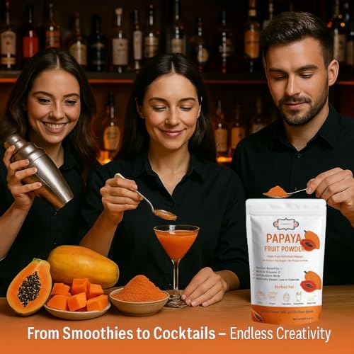 Image of Confect Papaya Powder | Pure & Natural Fruit Powder for Smoothies, Baking, Beverages, Juices, Tea & DIY Recipes | Vegan, Gluten-Free, No Added Sugar - 200 Gm