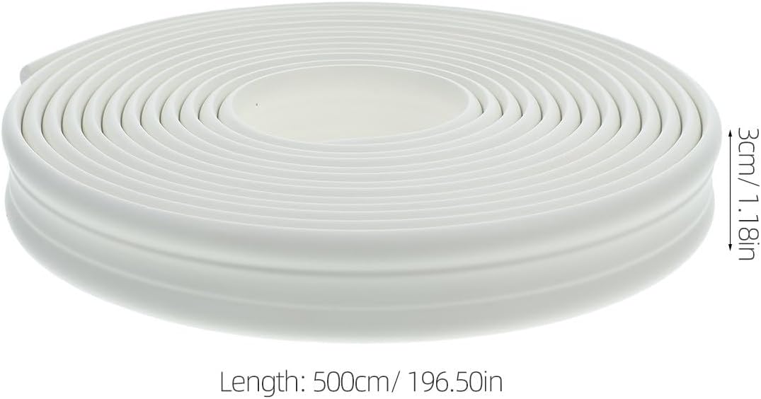 Self Adhesive Molding Trim for Walls and Floors, White Nbr Material Easy Installation and Versatile Use, Peel and Stick Wall Edge Protector for Homes and Offices